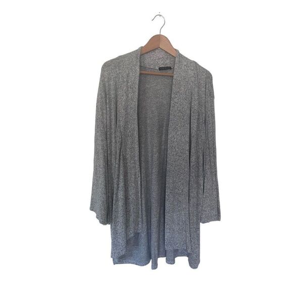 Lane Bryant Long Sleeve High Low Hem Open Front Cardigan Sweater Gray Size 26/28 - Picture 1 of 11